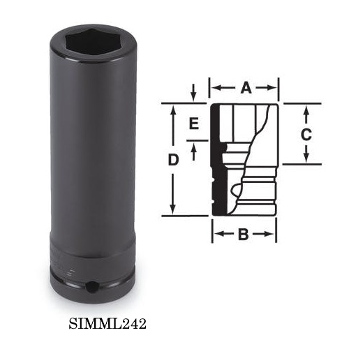 Snapon-3/4" Drive Tools-Extra Deep Impact Socket, MM (3/4")